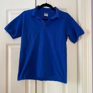 Gildan basic royal blue polo shirt small